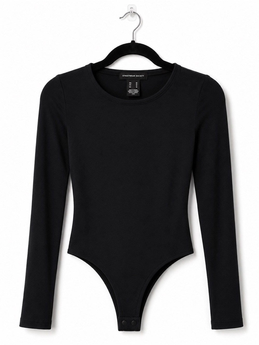 Streetwear Society Black Long Sleeve Bodysuit | Medium | Gently Used